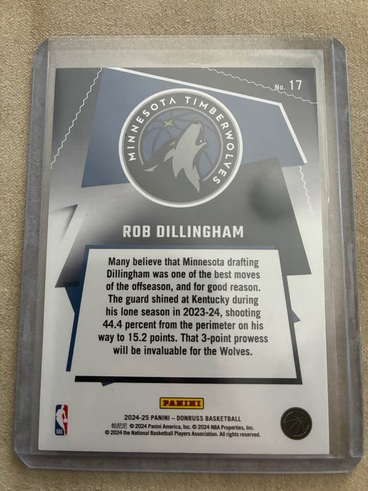 2024-25 Panini Donruss Rob Dillingham Rookie Card - photo 2