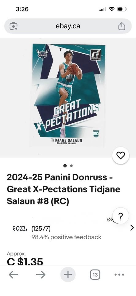 2024-25 Donruss Great X-Pectations Tidjane Salaün RC - photo 3