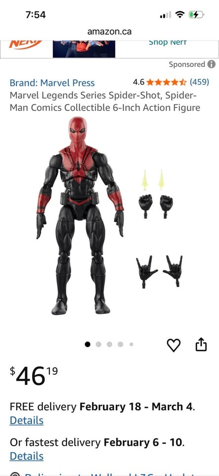 Marvel Legends Spider-Man Retro Collection Spider-Shot - photo 3