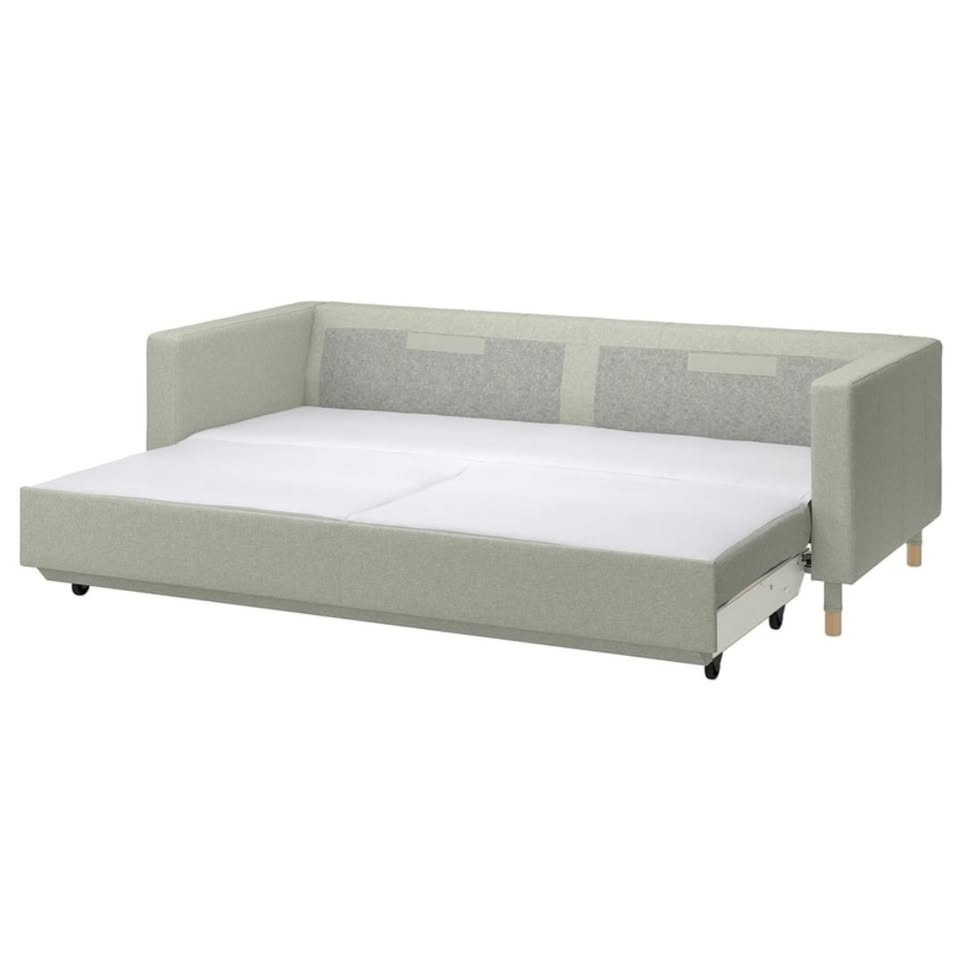 IKEA MORABO Sofabed - Light Green/Wood (Almost New!) - photo 4