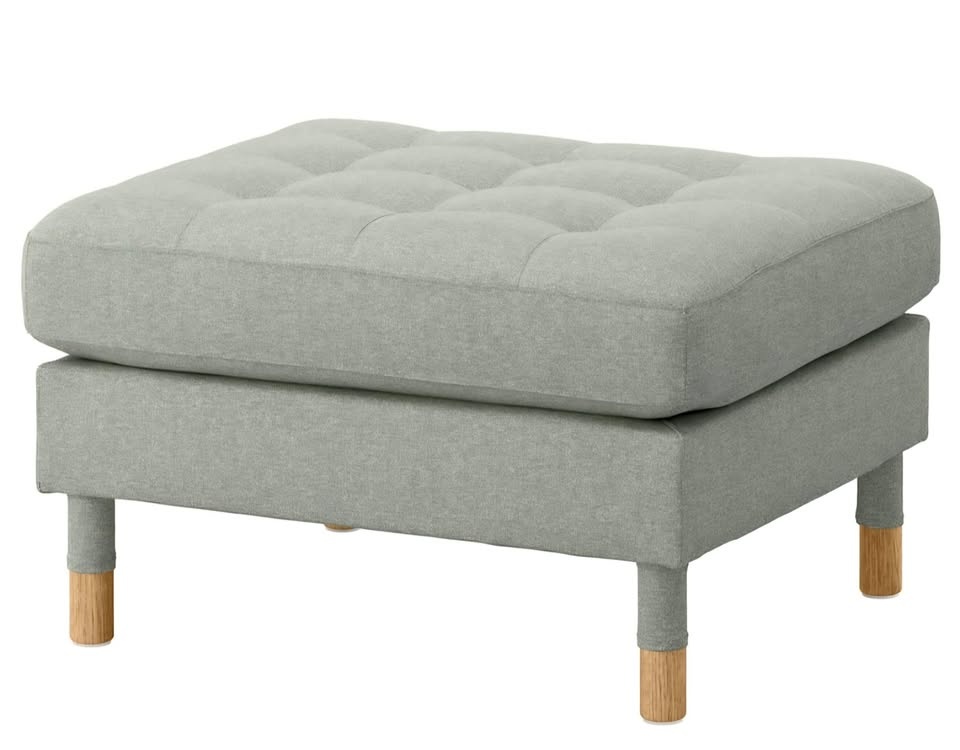 IKEA MORABO Footstool - Light Green & Wood (Excellent!)