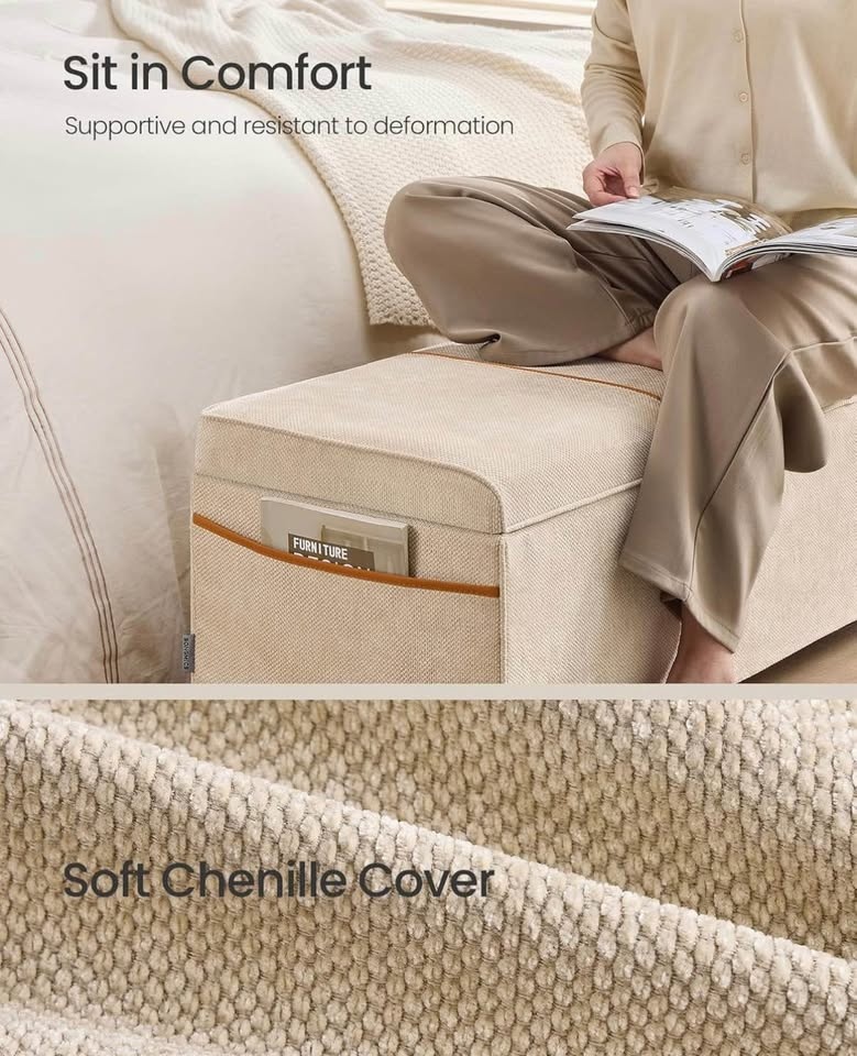 SONGMICS Storage Ottoman Bench – New in Box - photo 4