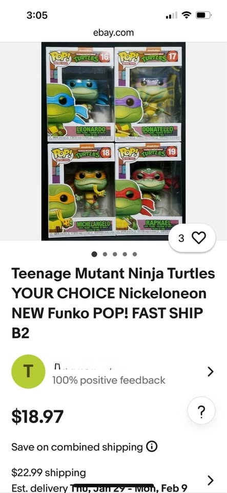 TMNT Funko Pop! Retro Toys Set - photo 2