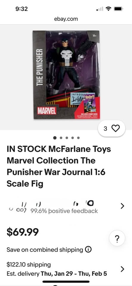 McFarlane Marvel The Punisher 1:6 Posed Figure NIB - photo 3