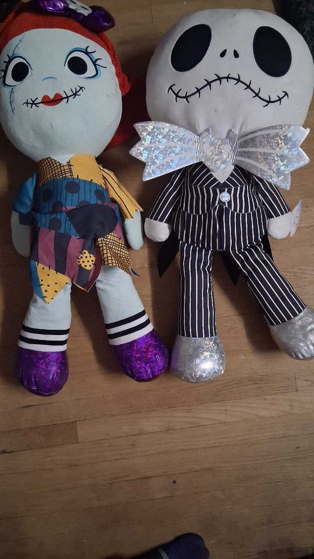 Nightmare Before Christmas Jack and Sally Plushes