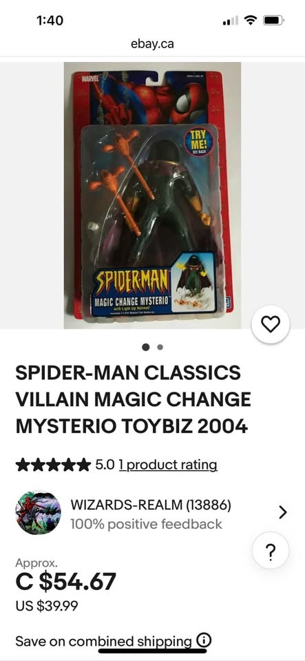 SPIDER-MAN CLASSICS VILLAIN MAGIC CHANGE MYSTERIO TOYBIZ 2004 - photo 3
