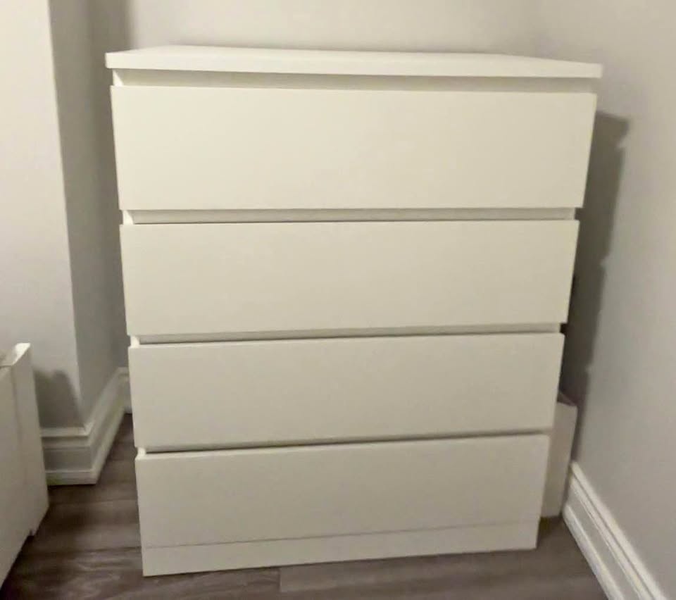 IKEA STORKLINTA 4-Drawer Chest – White (Like New)