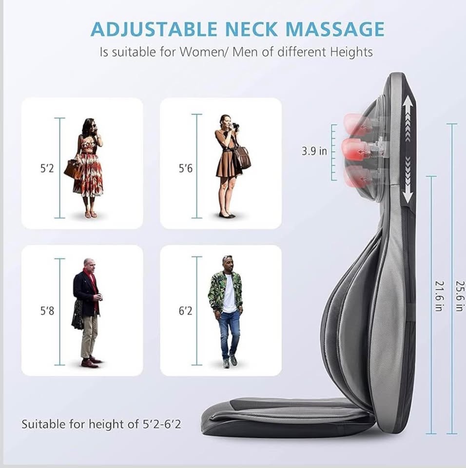 Comfier Shiatsu Full Body Massage Chair Pad w/ Heat - photo 3