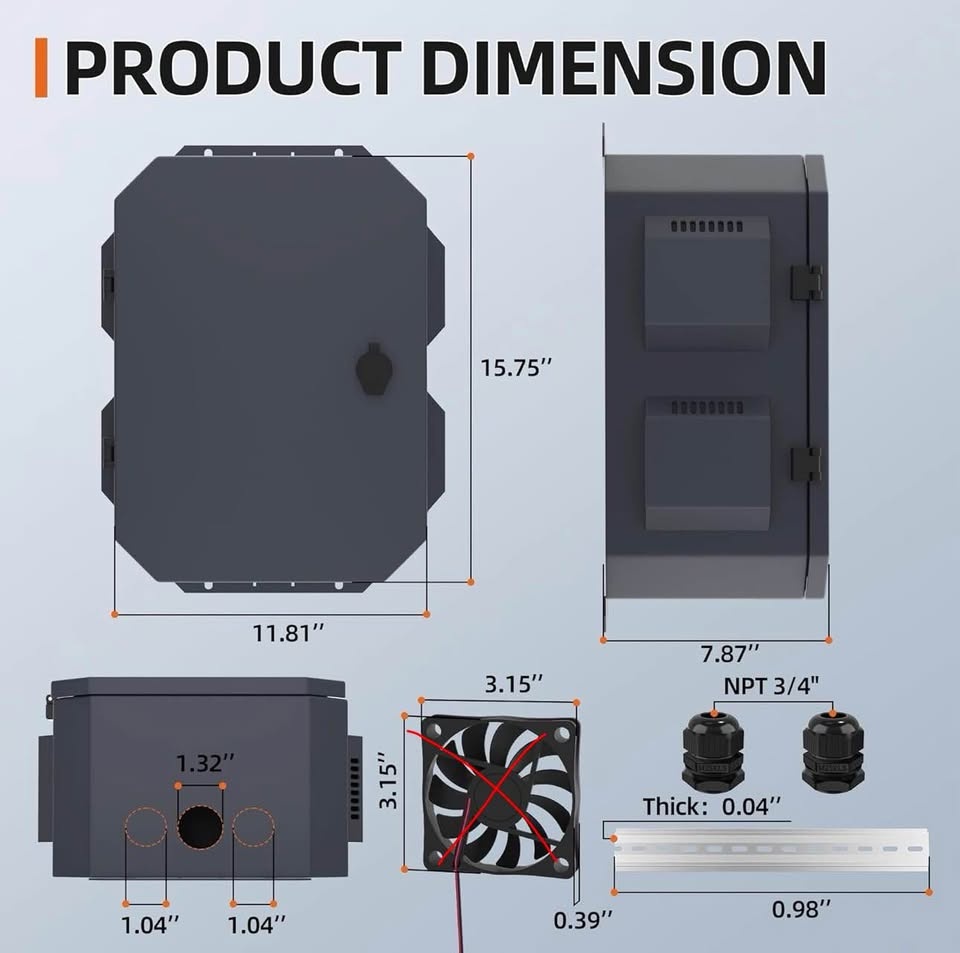 Outdoor Metal Waterproof Electrical Junction Lock Box IP65 Vente - photo 2