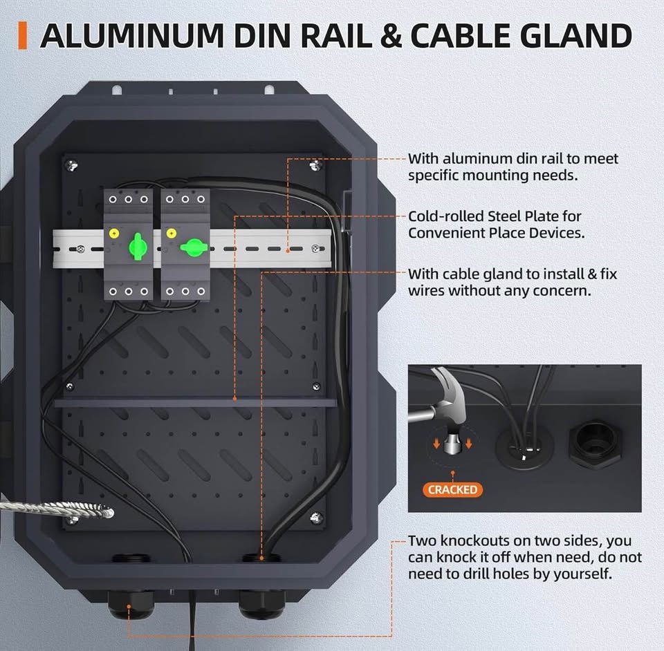 Outdoor Metal Waterproof Electrical Junction Lock Box IP65 Vente - photo 3