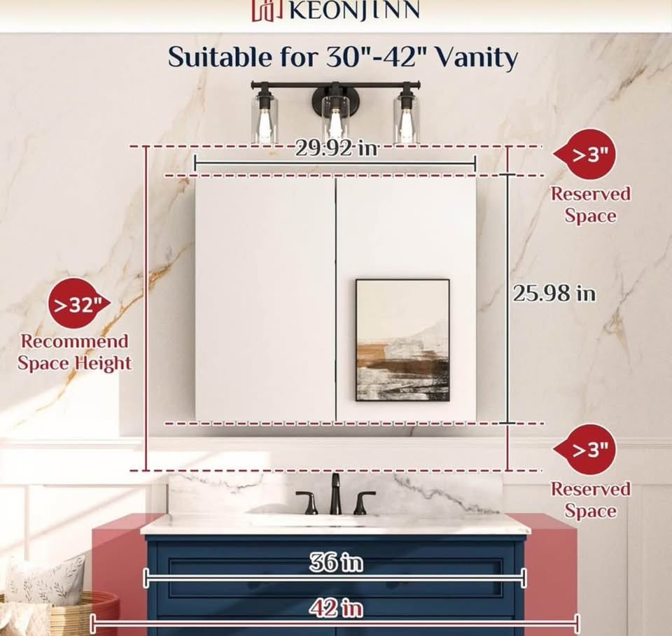 Black Mirrored Bathroom Medicine Cabinet – 76 × 66 cm - photo 4