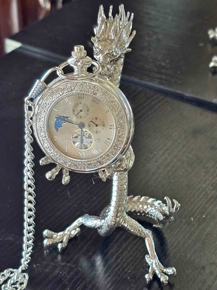 New Pocket Watch with Pouch and Holder