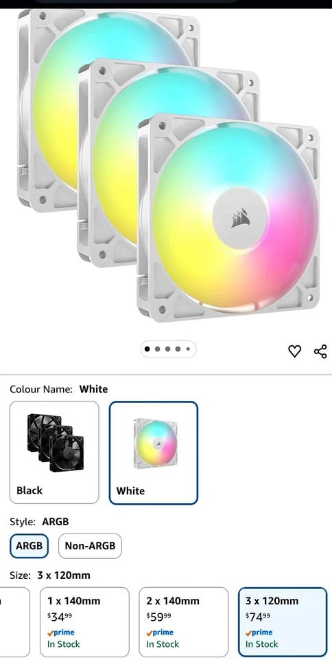 Corsair RS120 ARGB Fan