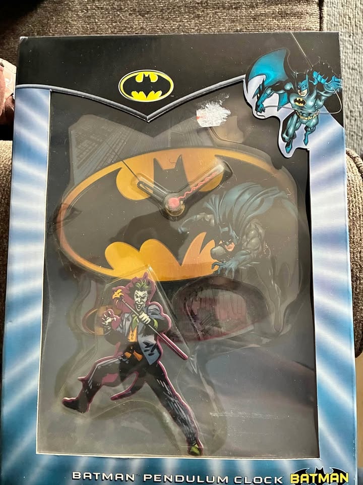 Batman & Joker 7 1/2" Pendulum Clock By Vandor DC Comics