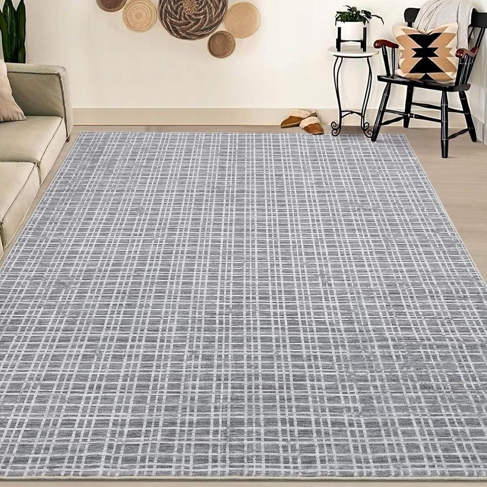 NEW 8x10 ft Grey Modern Area Rug