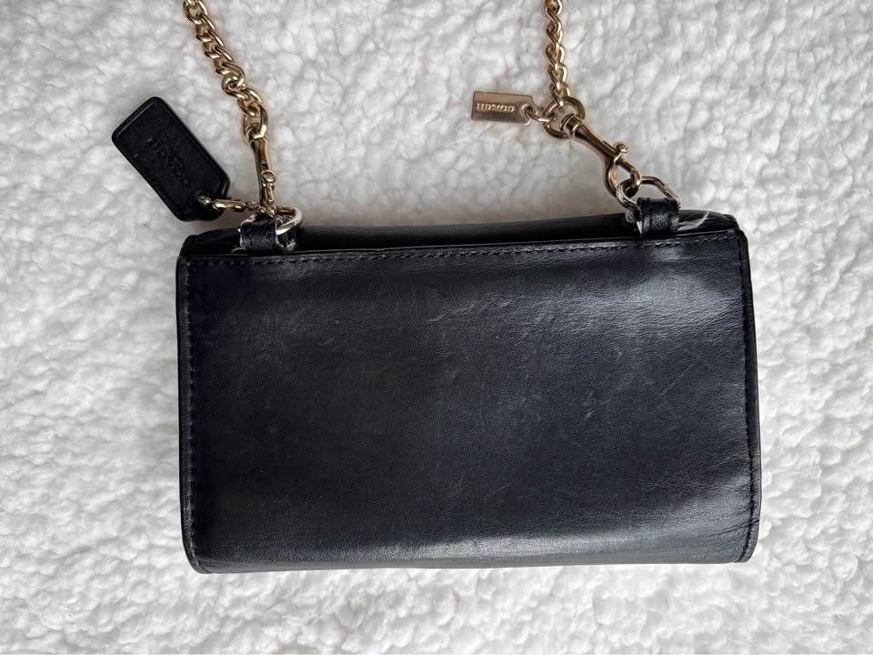 Coach Black Wallet on Chain with 2 Charms - photo 3