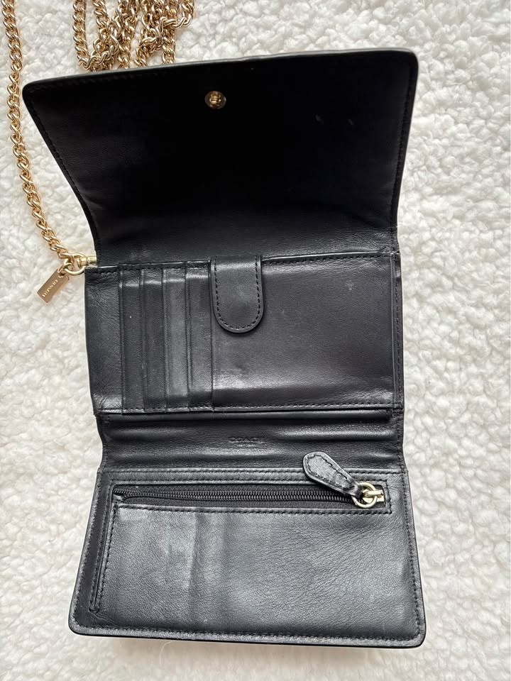 Coach Black Wallet on Chain with 2 Charms - photo 4
