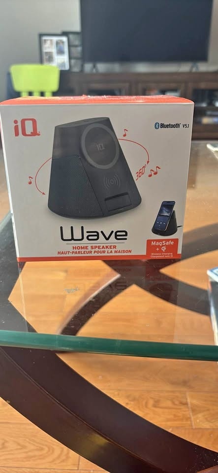 iQ Wave Home Speaker with Bluetooth 5.1, MagSafe, Qi Charging