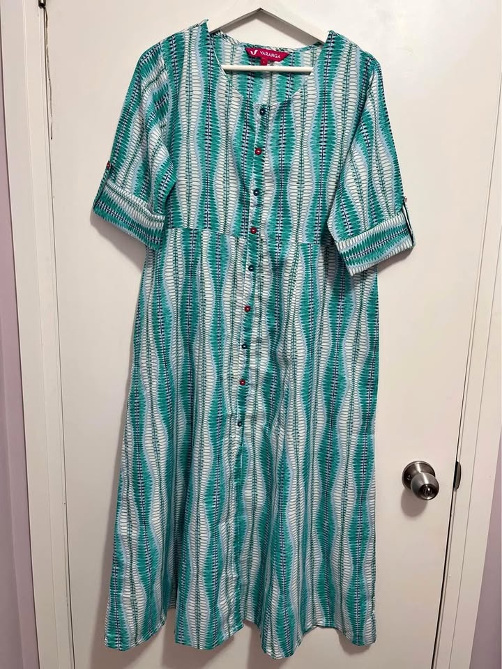 A-line Cotton Dress*Large Size*