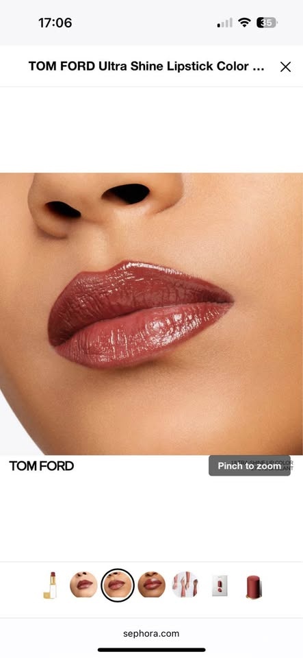 Tom Ford Ultra Shine Lipstick (27 Été Brûlant - medium dark burg - photo 2