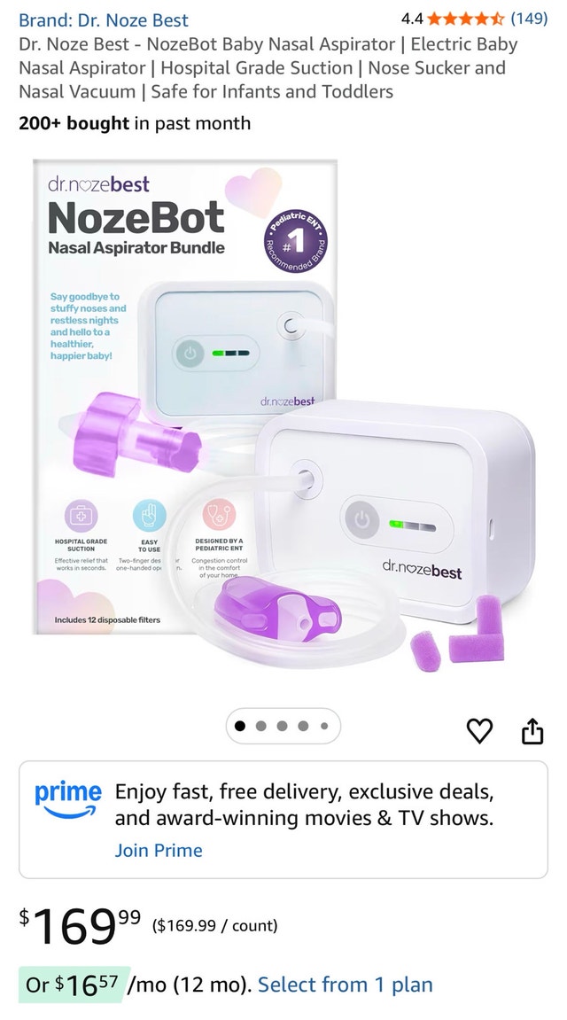dr.nozebest NozeBot Nasal Aspirator BNIB - photo 2