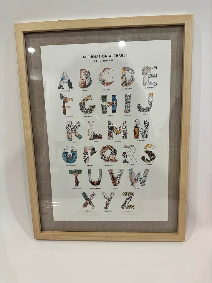 Large Framed Affirmation Alphabet