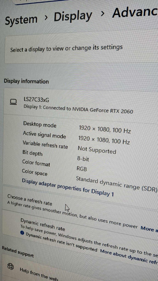 Samsung S3 27 inch Monitor 100Hz 1080P - photo 3