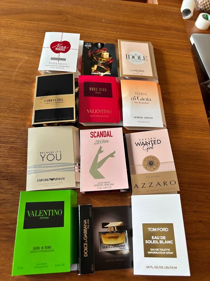 Unused Fragrance Samples for Women (12 Units)