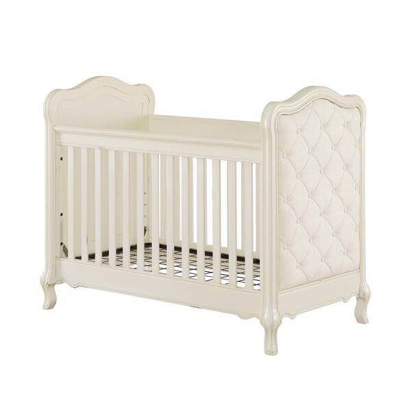 Solid Wood Convertible Crib - Antique White - photo 4