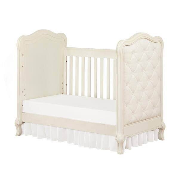 Solid Wood Convertible Crib - Antique White - photo 5