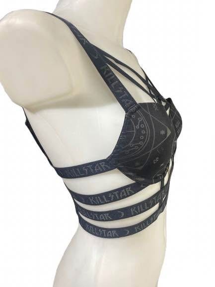 🏆 Killstar Sixth Sense Black Strappy Bra NWT XS - photo 4