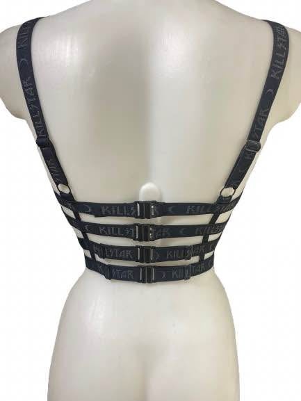 🏆 Killstar Sixth Sense Black Strappy Bra NWT XS - photo 5