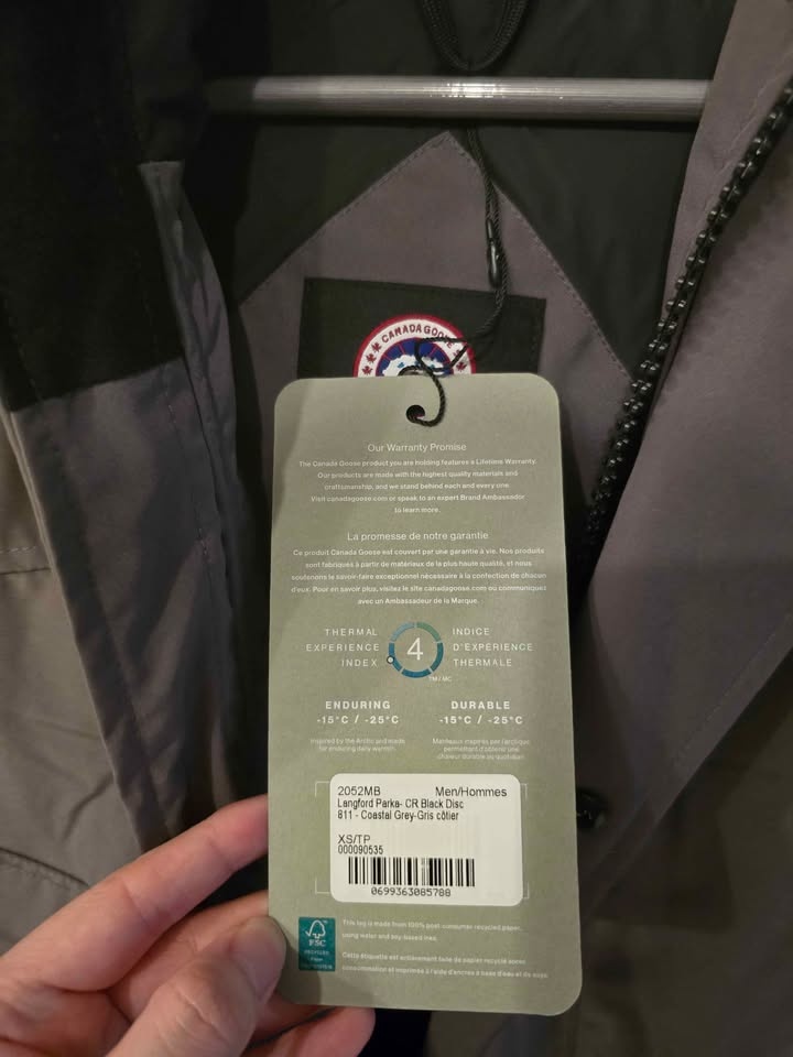 All new! Canada Goose Langford Grey Black Label Men's XS - photo 3