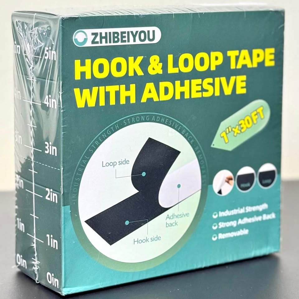Heavy-Duty Hook & Loop Tape w/ Adhesive – Brand New