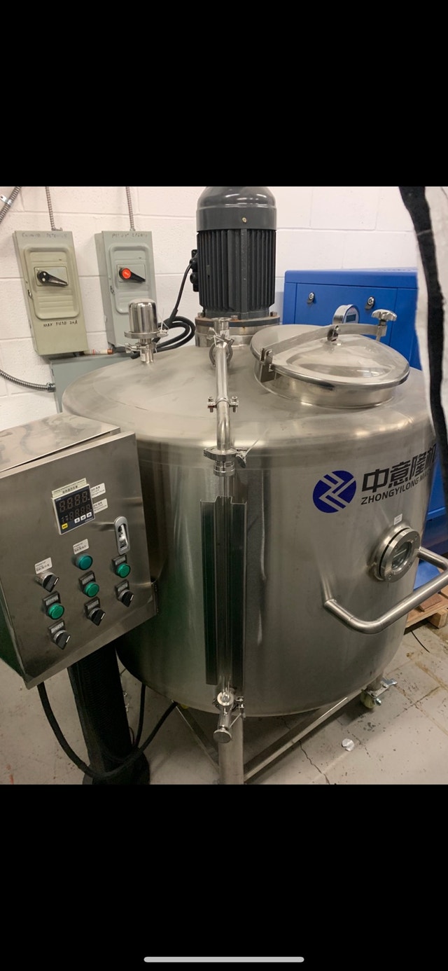 Brand New 500L Heated Mixing Tank w/ High-Shear Emulsifier