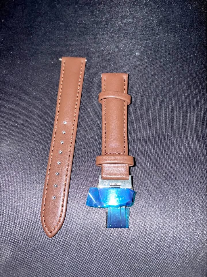 18mm Brown Watch Strap - Genuine Leather
