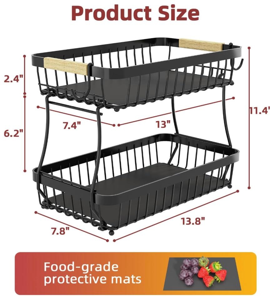 Brand New 2 Tier Fruit Basket with Banana Hangers 🏆 - photo 5