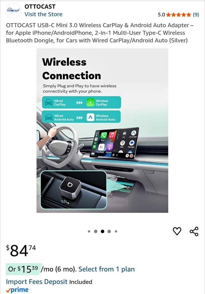 Wireless Android Auto Adapter - New