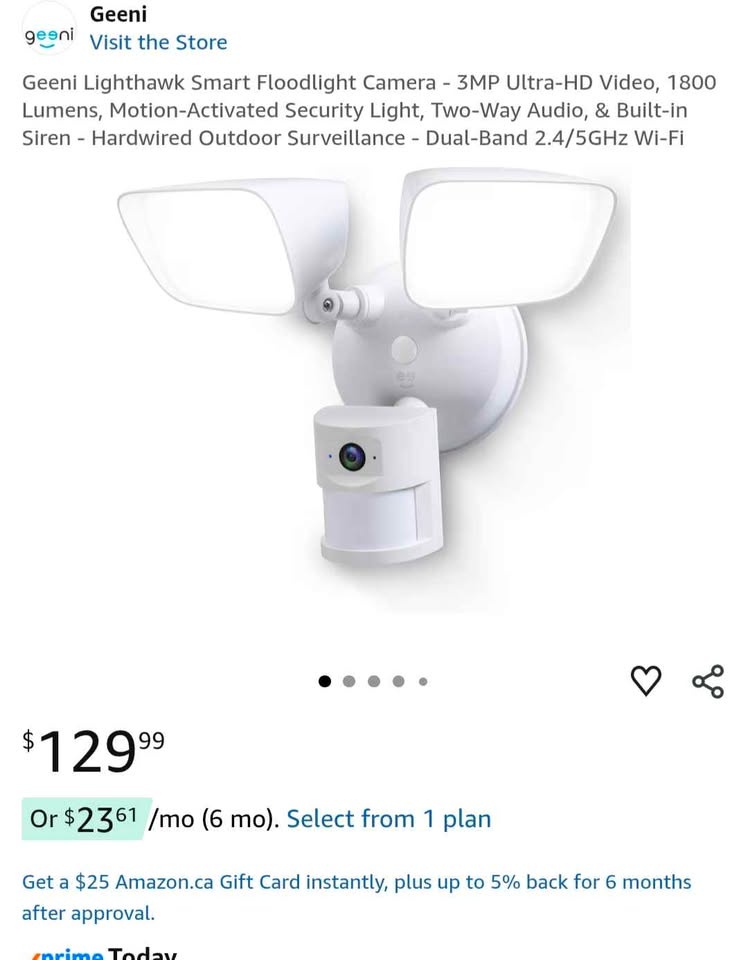 2k Wifi Floodlight Security Camera - New - photo 2