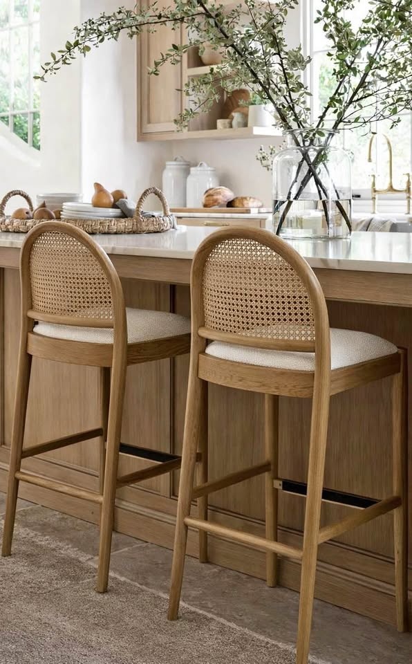 Solid Wood Stool Set (2) - Brand New