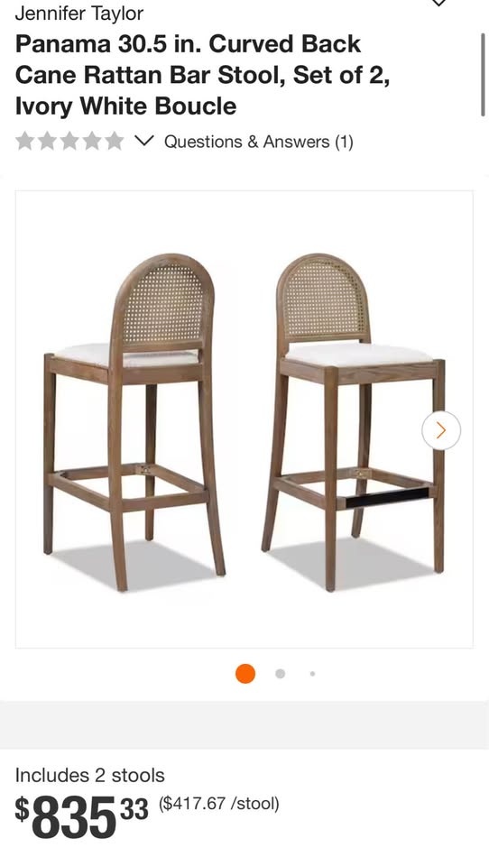 Solid Wood Stool Set (2) - Brand New - photo 2