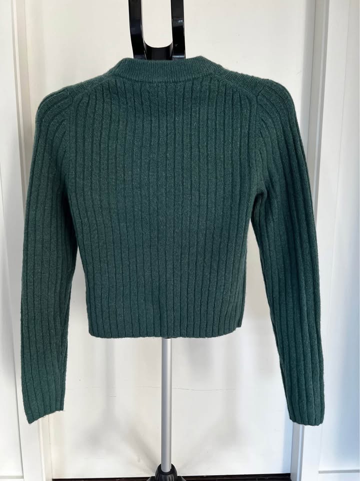 Madewell Dark Green Ribbed Crew Neck Sweater - photo 2