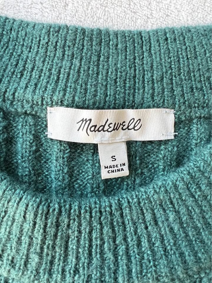 Madewell Dark Green Ribbed Crew Neck Sweater - photo 3