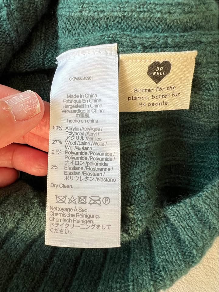 Madewell Dark Green Ribbed Crew Neck Sweater - photo 4