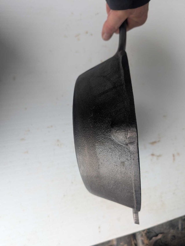 Deep cast iron pan