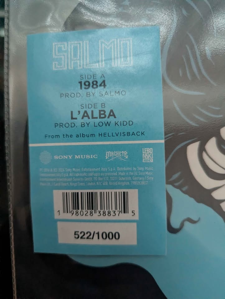 Salmo - 1984 / L'alba 7" Limited Picture Disc (522/1000) - photo 2