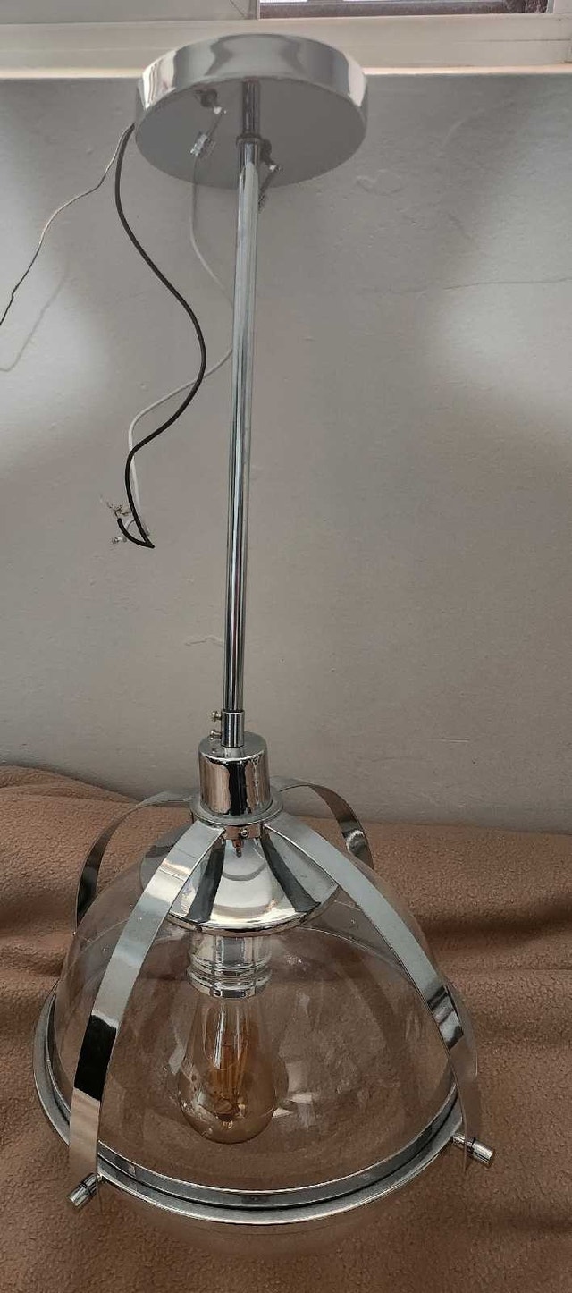2 Pendant Lights - Brushed Nickel, M Size, Dimmable