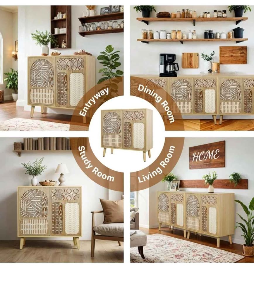 Putuo Decor Buffet Cabinet with Storage, Farmhouse Sideboard - photo 5