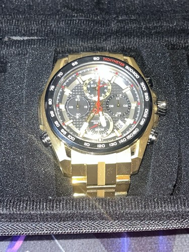BULOVA PRECISIONIST 98B271 Men’s Gold Tone Stainless Steel Watch - photo 2