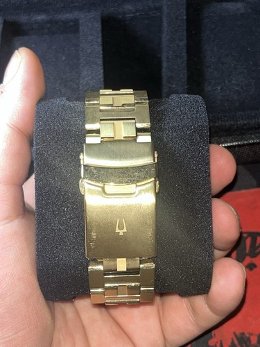 BULOVA PRECISIONIST 98B271 Men’s Gold Tone Stainless Steel Watch - photo 4